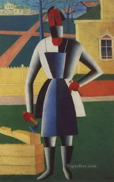  1929 Pintura al %C3%B3leo - carpintero 1929 Kazimir Malevich abstracto